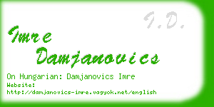imre damjanovics business card